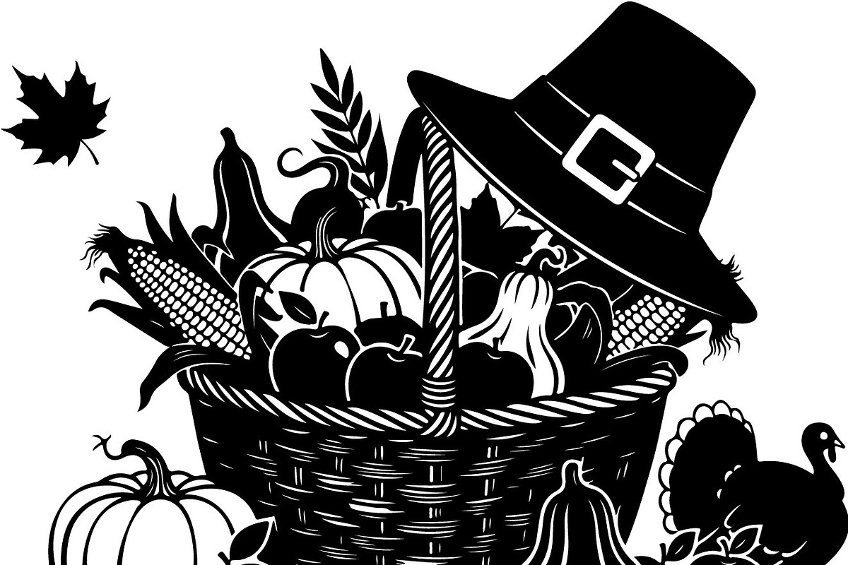 Thanksgiving Harvest Silhouette, an Illustration by Creativeshirt (Photo 37 of 51)