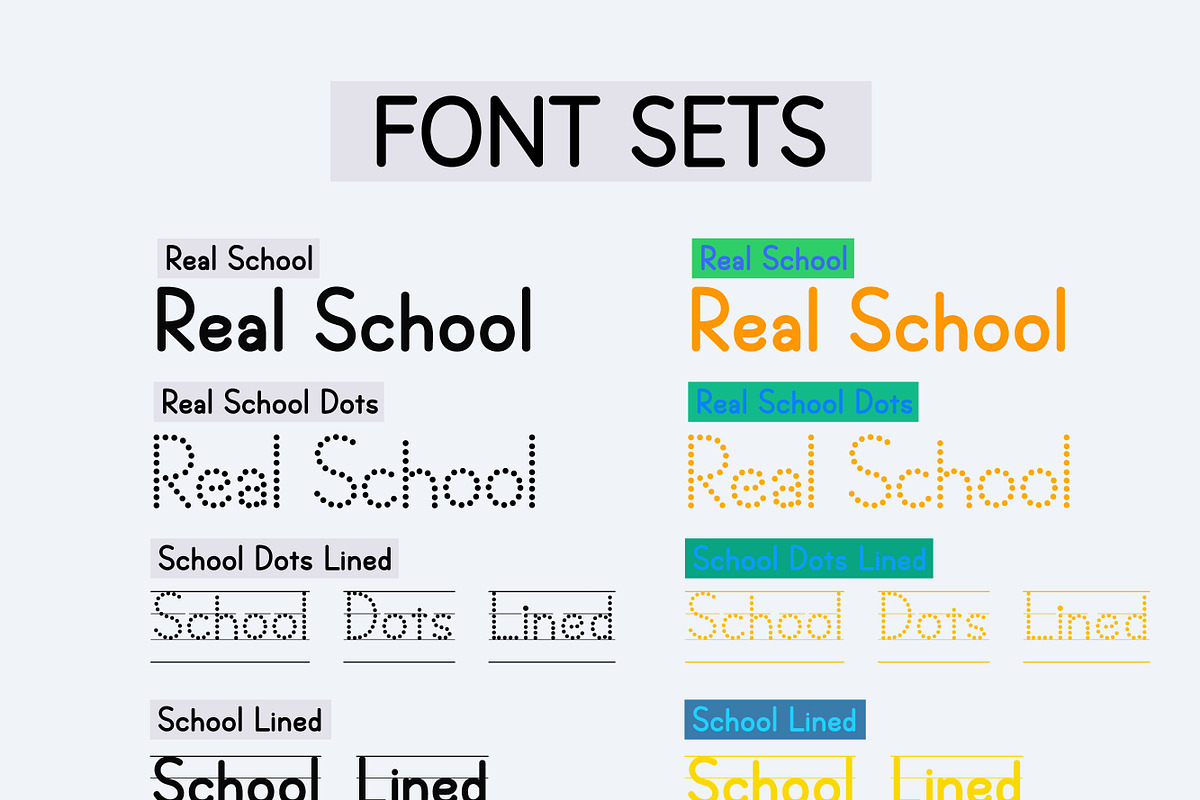 Real School - Kids Book, a Handwritten Font by MaxArt Foundry (Photo 2 of 7)