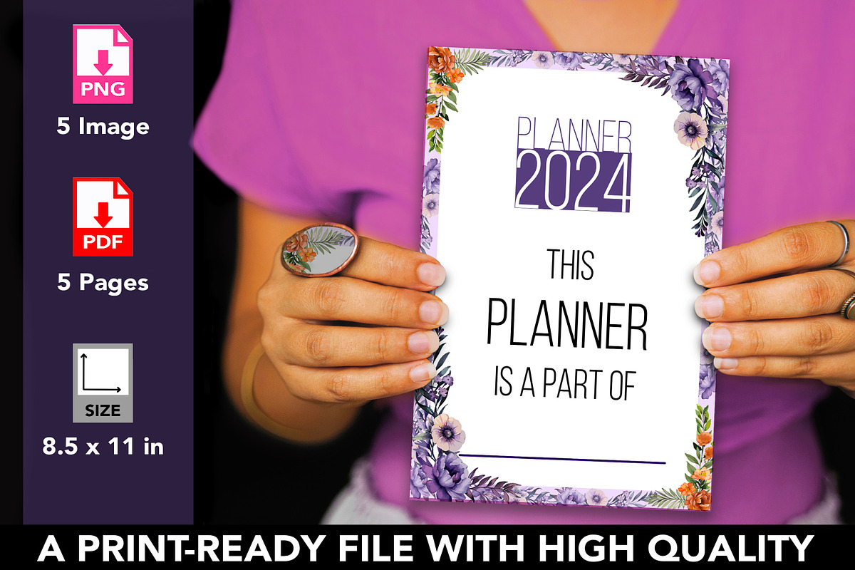 Self-Care Planner, Planner 2024, a Presentation Template by JustArtDigital (Photo 3 of 8)
