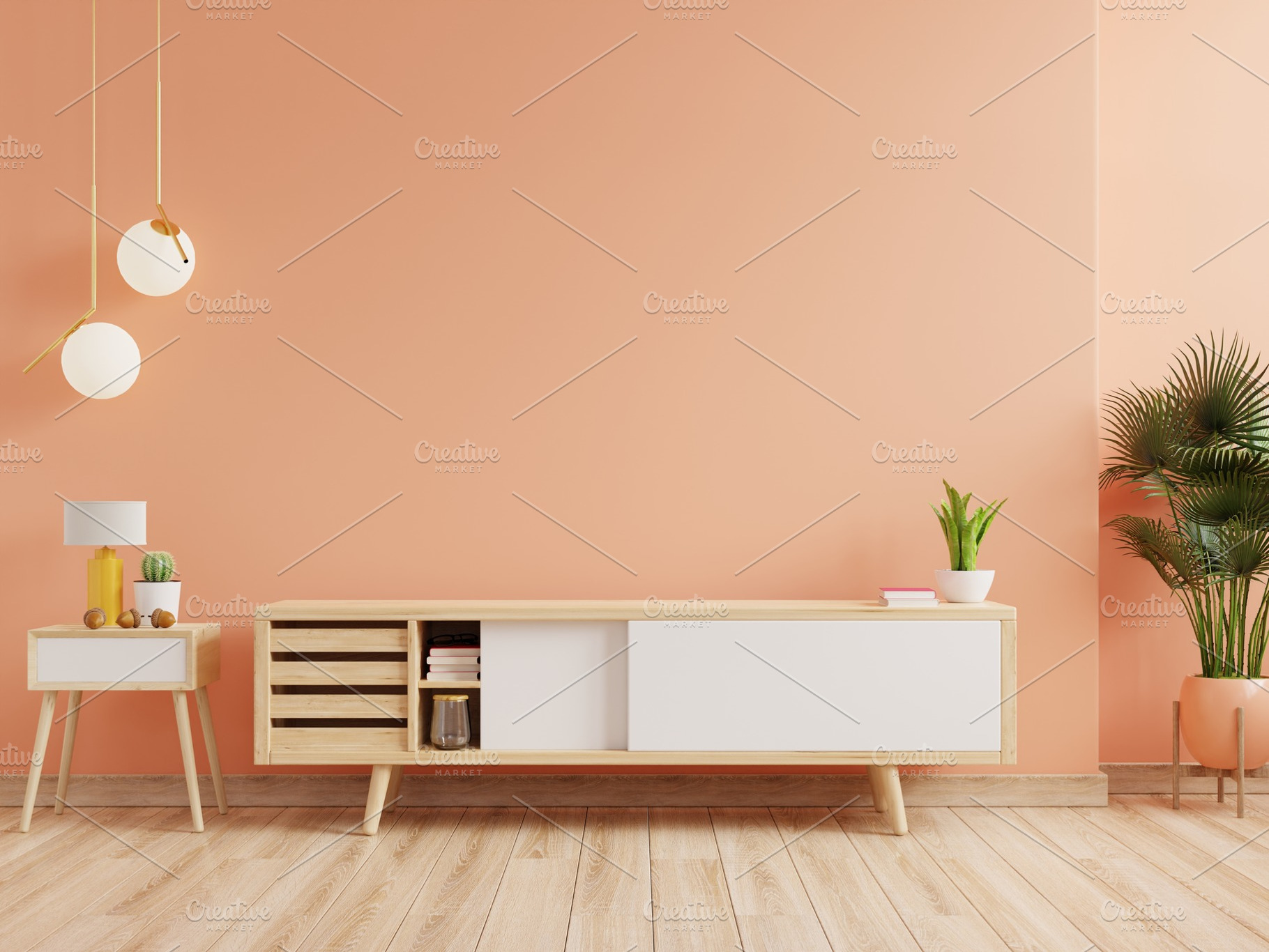 Calming Coral wall background., an Architecture Photo by vanitjan