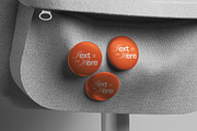Circle Pin Button Mockup, a Product Mockup by graphicook (Thumbnail 4 of 4)
