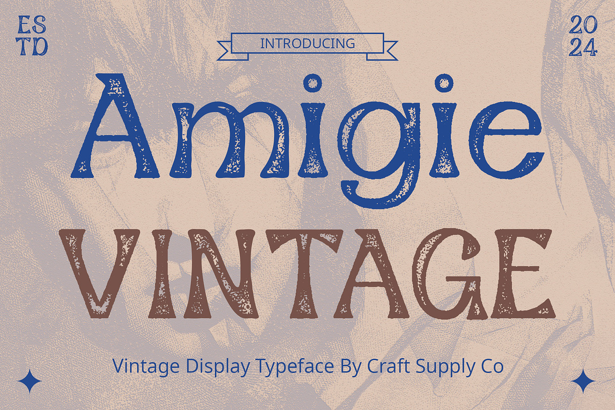 Amigie Vintage, a Sans Serif Font by Craft Supply Co. (Photo 1 of 8)
