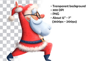 Santa Claus Yoga Clipart