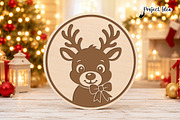 Christmas Reindeer Wooden Sign SVG, an Object Graphic by OK Design (Thumbnail 3 of 3)