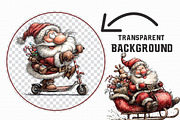 Funny Christmas Santa Clipart, an Illustration by Libby Wishes (Thumbnail 9 of 9)