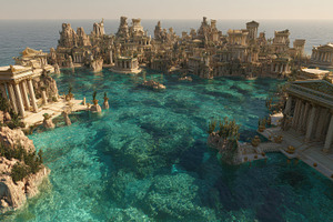 Ruins of an ancient city submerged, a Photo by Pavel_design