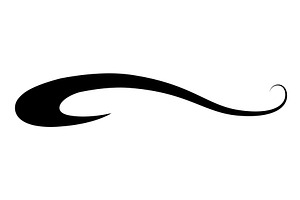 Swoosh typography text tail, an Illustration by Things for designers