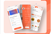 Foodhunt- Food Delivery app ui kit, a Templates & Theme by Design-Craft (Thumbnail 3 of 6)