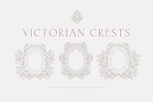Victorian Inspired Crests, a Decorative Illustration by Loren Schmidt Studio