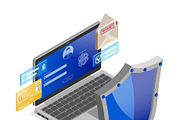 Cyber Security Isometric Concept, an Object Illustration by TAlex (Thumbnail 3 of 6)
