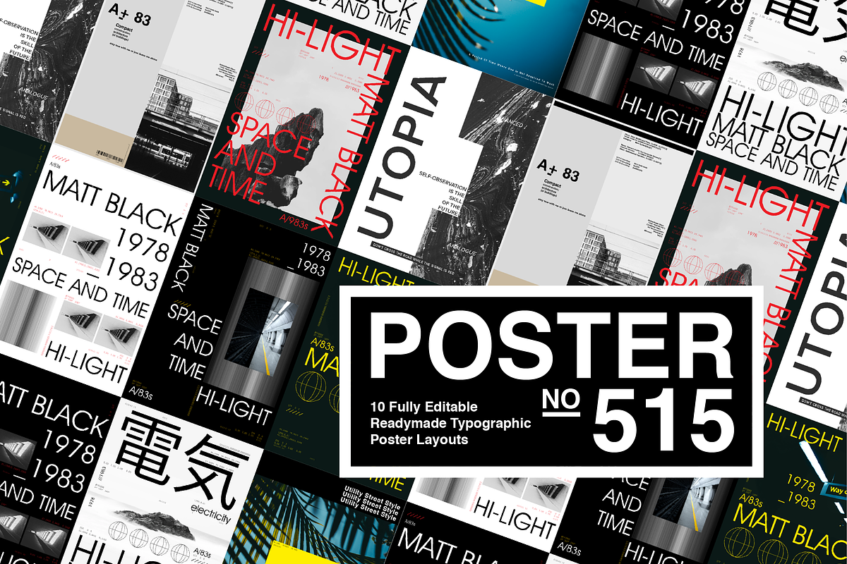 10 Fully Editable Typographic Poster, a Graphic by NoSpoon Design (Photo 1 of 8)