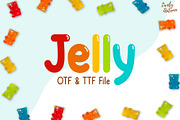 Jelly Font, a Sans Serif Font by LivelyAutumn11.11 (Thumbnail 1 of 4)