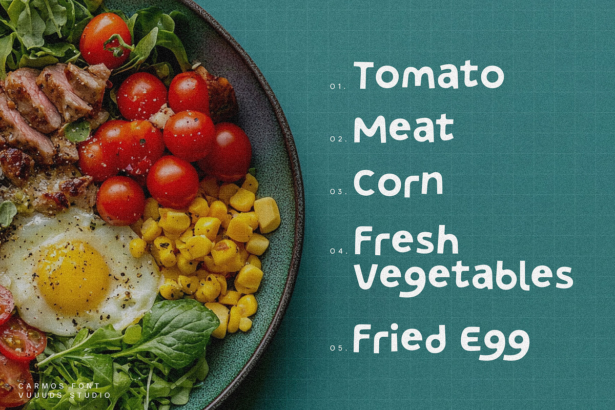 Carmos, a Sans Serif Font by vuuuds (Photo 5 of 9)