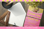 Pink Thank You Card, a Card Template by SunshineStudioBoutique (Thumbnail 5 of 10)