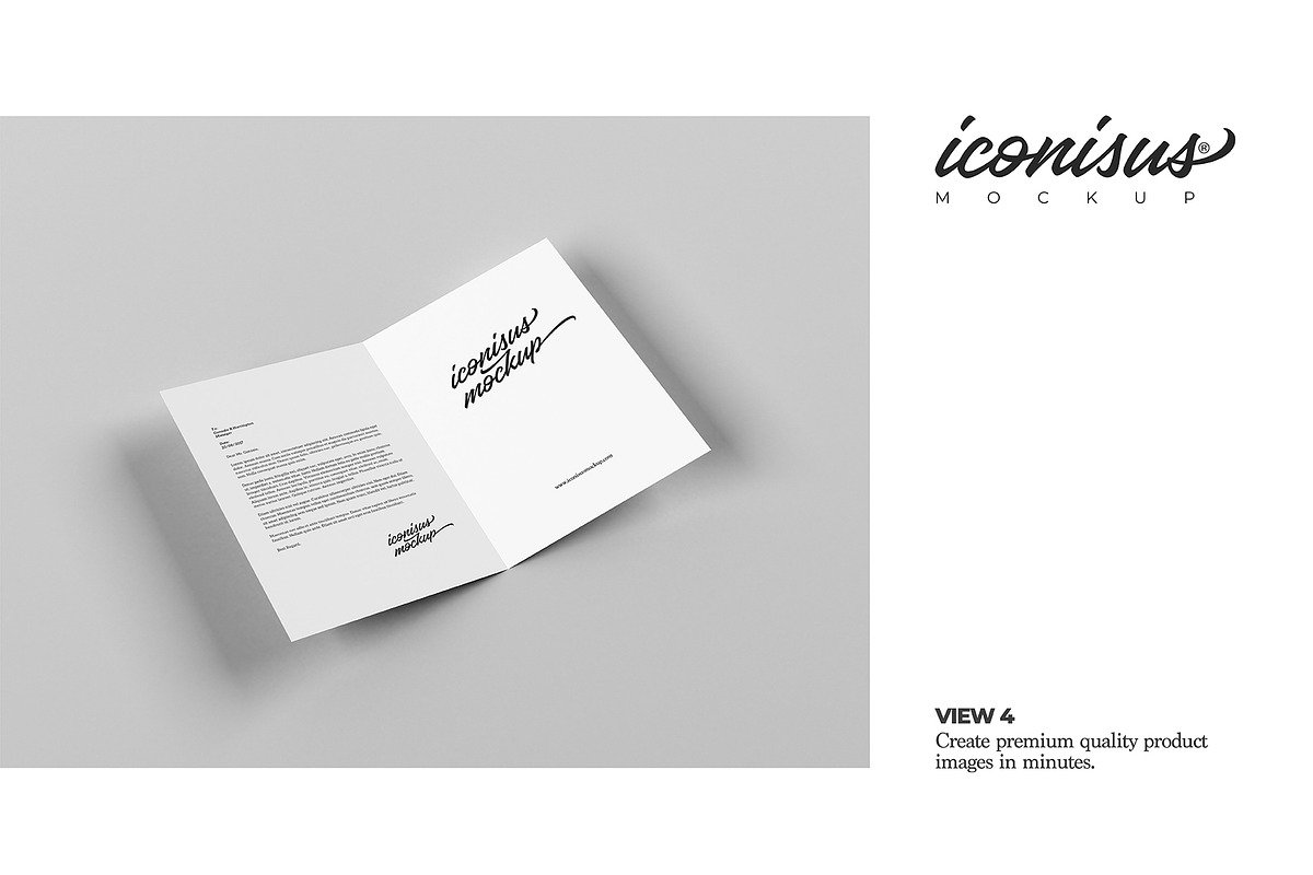 Bi-Fold A5 Flyer Mock-Up Template, a Print Template by iconisusmockup (Photo 6 of 8)