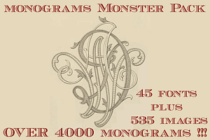 Monster Pack Over 4000 Monograms