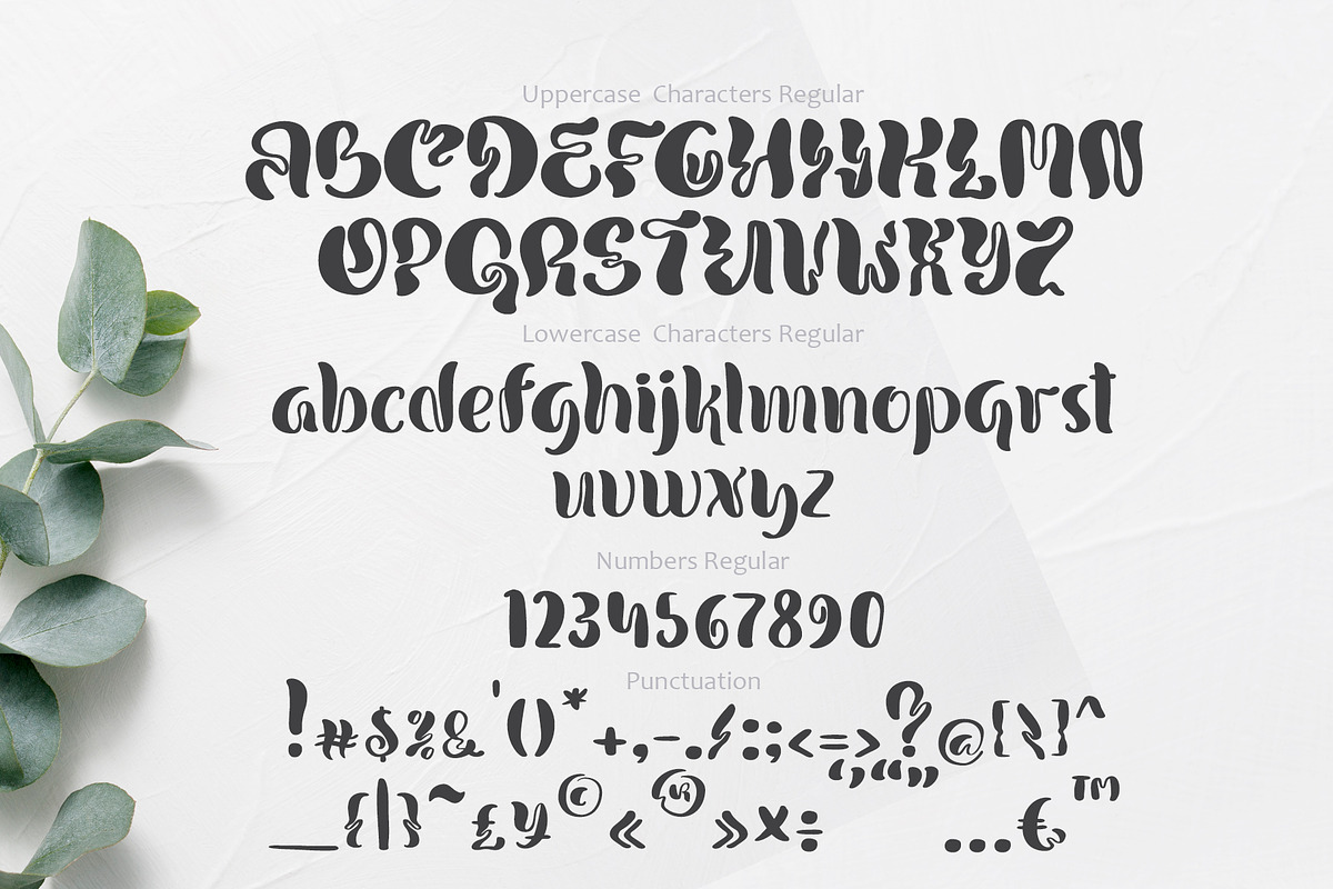 Round Hand Drawn Display liquid Font, a Sans Serif Font by Happy Letters (Photo 7 of 12)