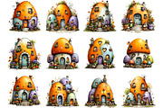 Watercolor Easter Egg House Clipart, an Illustration by Designking (Thumbnail 2 of 5)