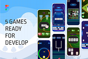 5 games ui kit (2), an App Template by Shoppie (Thumbnail 1 of 6)