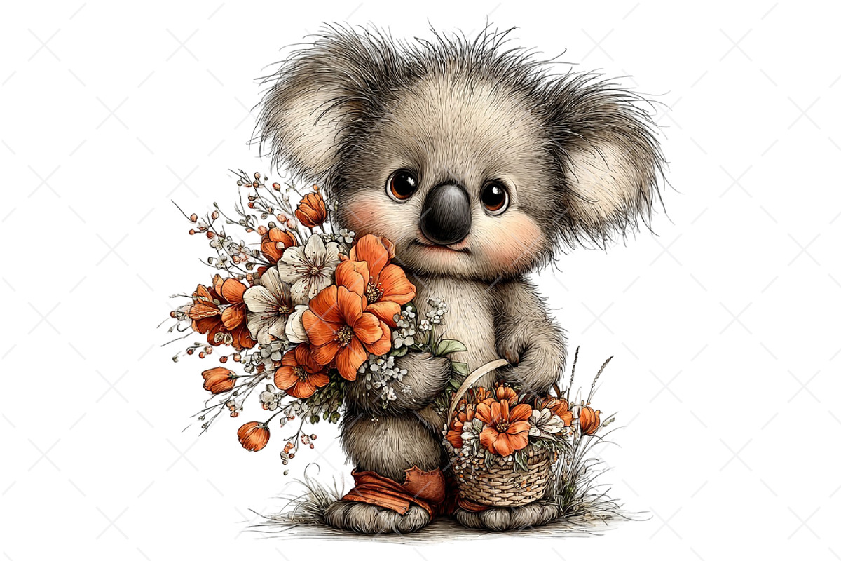 Whimsical Easter Koala Clipart Png, an Illustration by Craft Nest (Photo 11 of 12)