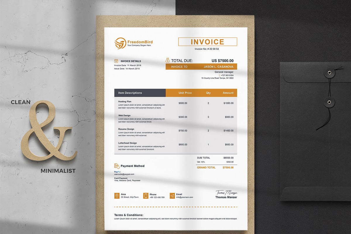 Invoice, a Stationery Template by TelaTemplates (Photo 6 of 7)