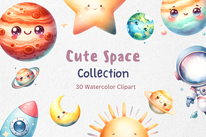 Cute Space Object Clipart