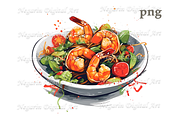 Watercolor Seafood Clipart, an Object Graphic by Negarin Digital Art (Thumbnail 4 of 9)