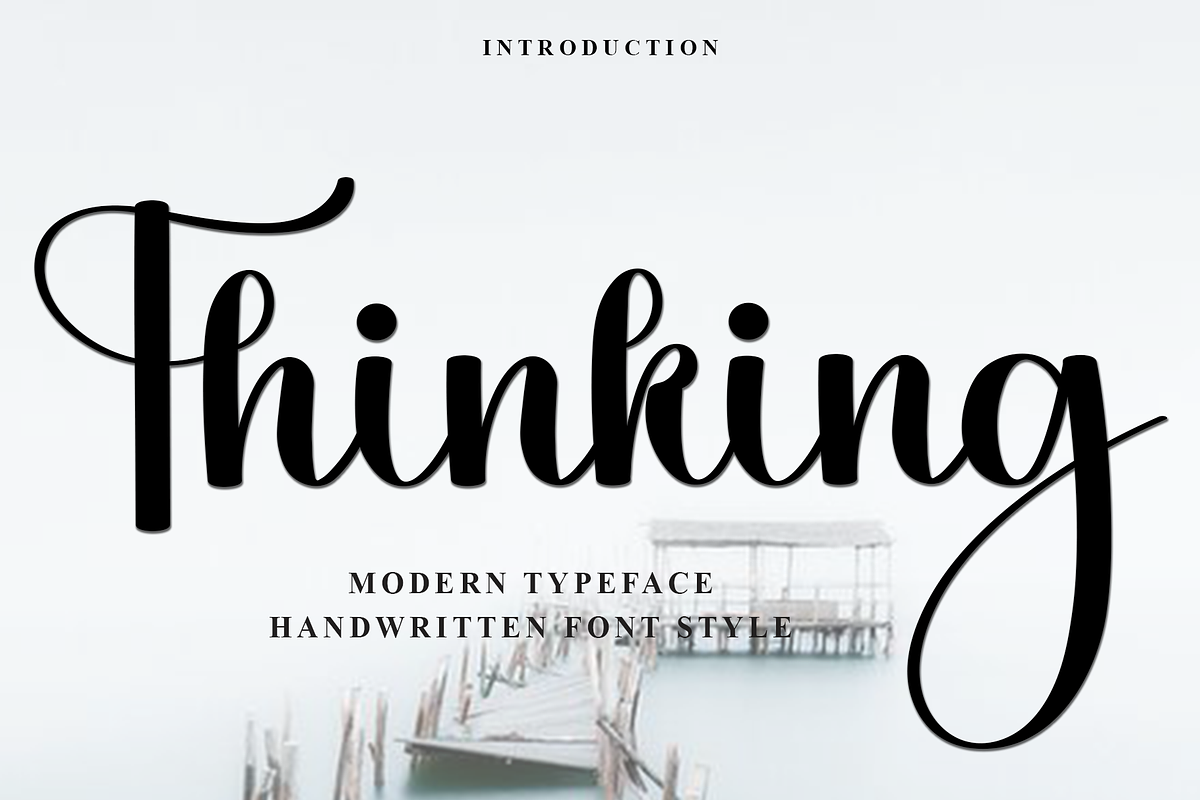 Thinking, a Handwritten Font by InermediaSTUDIO (Photo 1 of 8)
