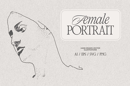 Single Line Female Portrait, a Person Illustration by TheMountBirdStudio