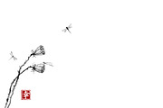 Sumi-e ink painting. Minimalism., an Illustration by Elina_Li (Thumbnail 21 of 38)