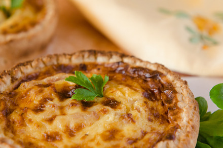 Quiche lorraine featuring bacon, baked, and breakfast