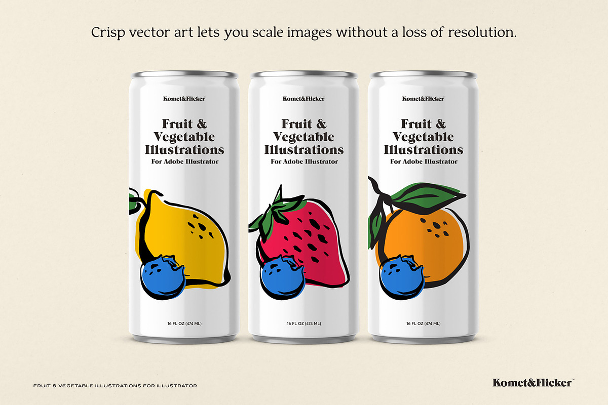 Fruit & Vegetable Illustrations, a Food Illustration by Komet & Flicker (Photo 5 of 10)