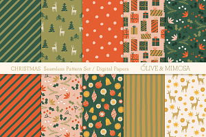 Christmas seamless patterns