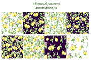 Watercolor Lemons Set, an Illustration by Imaginasty (Thumbnail 5 of 6)