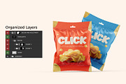 Foil Snack Bag Packaging Mockup, a Packaging Mockup by Ram Studio LLC (Thumbnail 7 of 10)