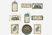 Patina Blue Vintage Ephemera PNG, a Seasonal Illustration by Tanya Kart (Thumbnail 5 of 15)