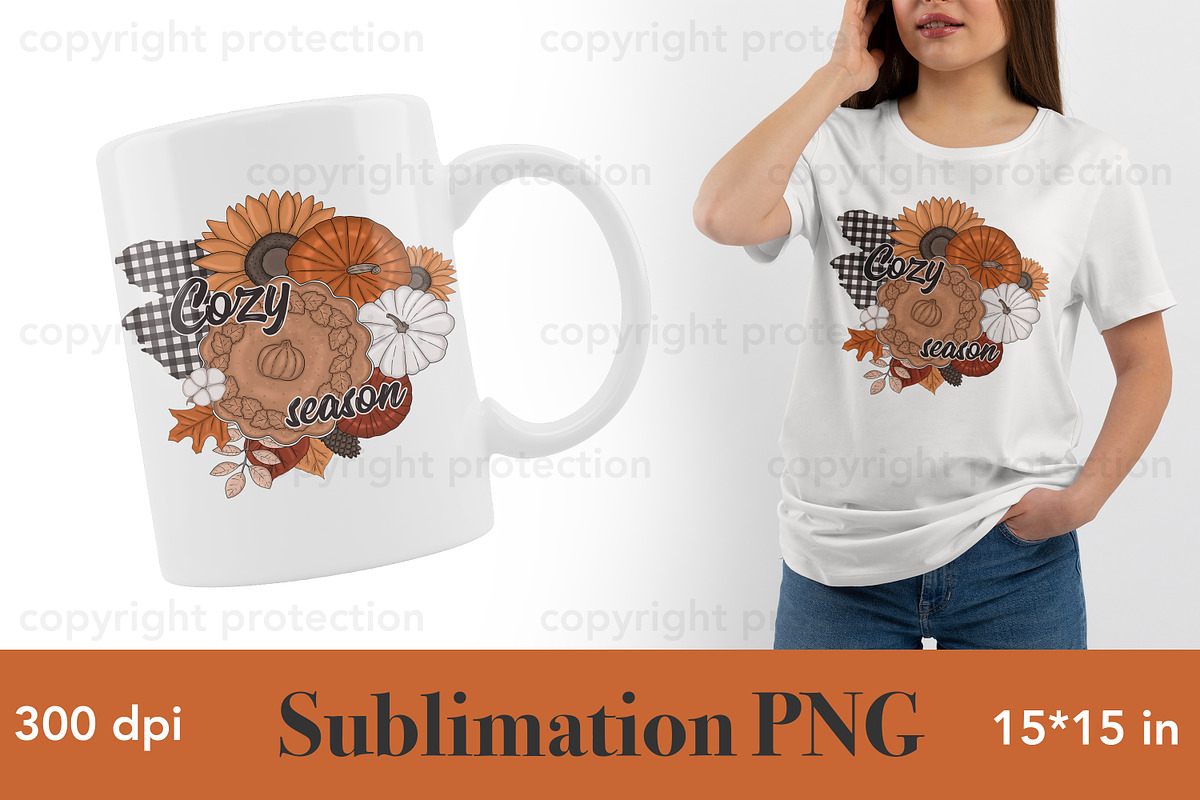 Cozy Season Sublimation PNG, a Seasonal Illustration by GlamArtZhanna (Photo 2 of 3)