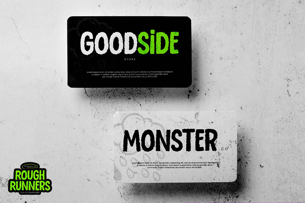 Rough Runners – This is a Rough Font, a Sans Serif Font by Gassstype (Photo 2 of 8)