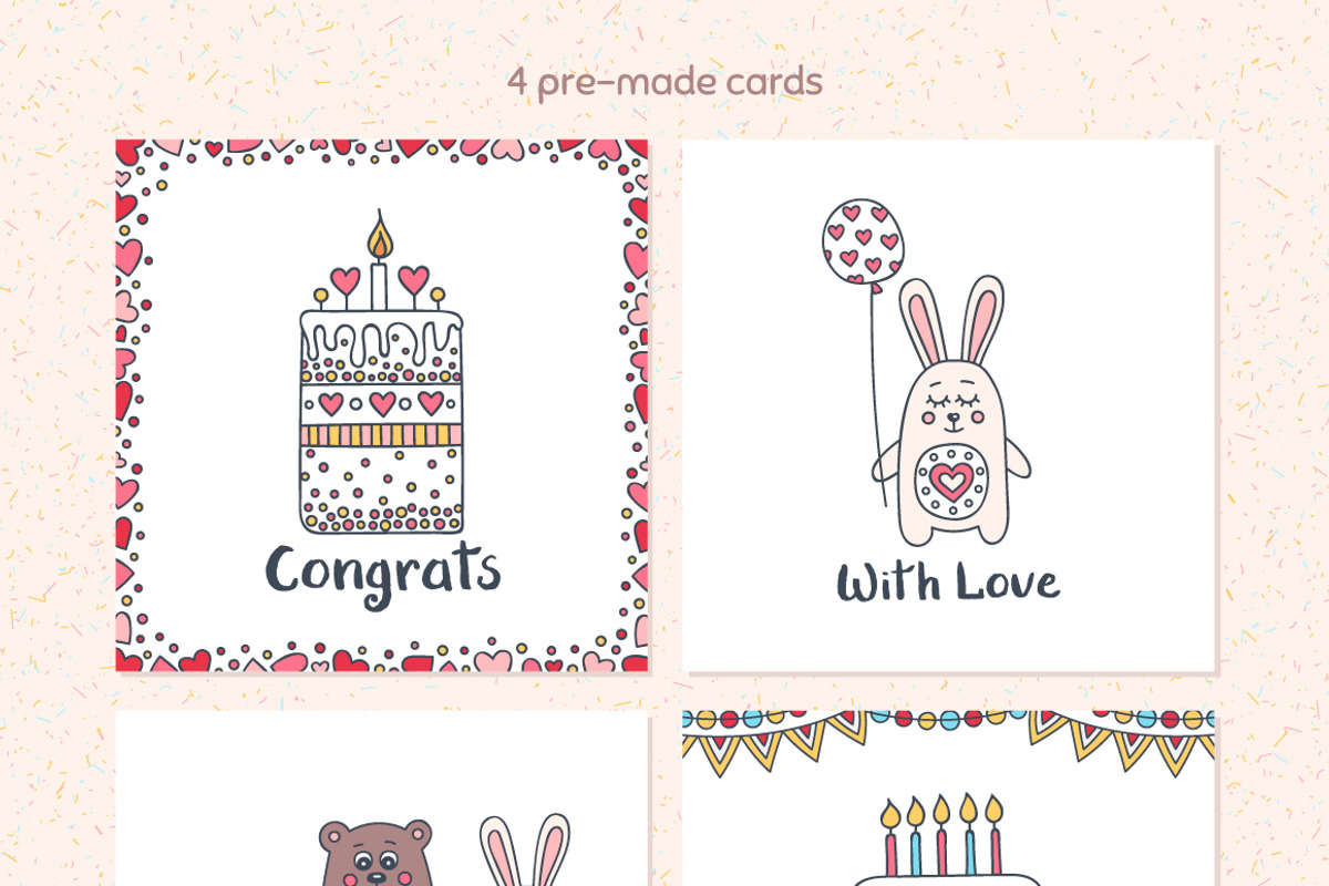 Happy Birthday! Clip Art Set, a Decorative Illustration by Fairy dreams (Photo 5 of 9)