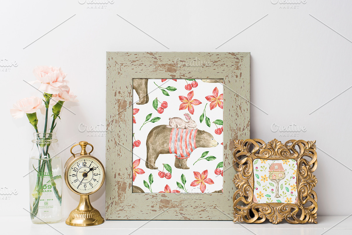 Sage & Gold Picture Frame Mockups, a Print Template by Ashley Alexandra Design (Photo 4 of 5)