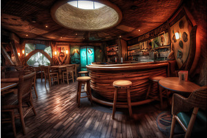AI generative image of interior of