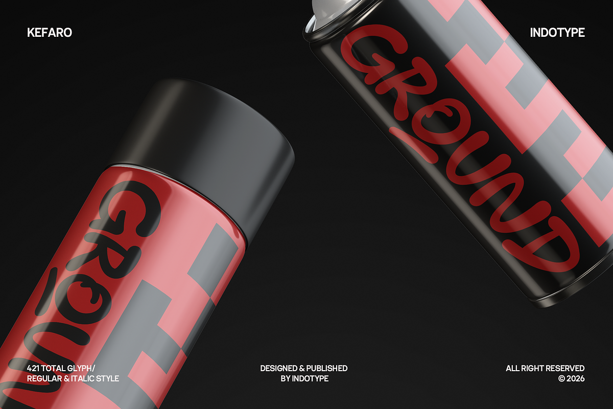 Kefaro - Graffiti Display Font, a Handwritten Font by Indotype Foundry (Photo 10 of 10)