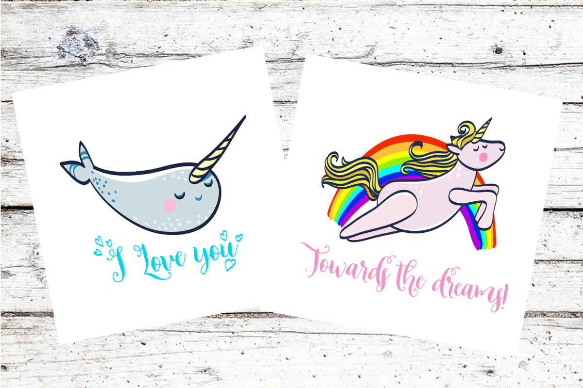Unicorn set, a Pattern Graphic by Vavavka (Photo 8 of 14)