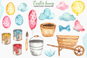 Easter Bunny Watercolor Collection