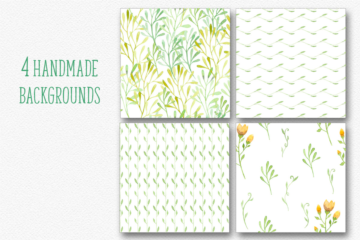 Watercolor floral elements, an Illustration by Lina_Lisichka (Photo 5 of 5)