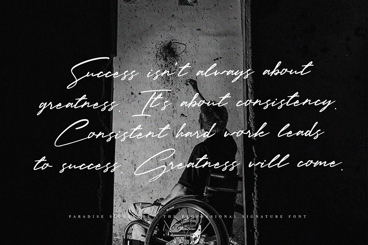 Paradise Signature Font, a Script Font by Graphicfresh (Photo 7 of 8)