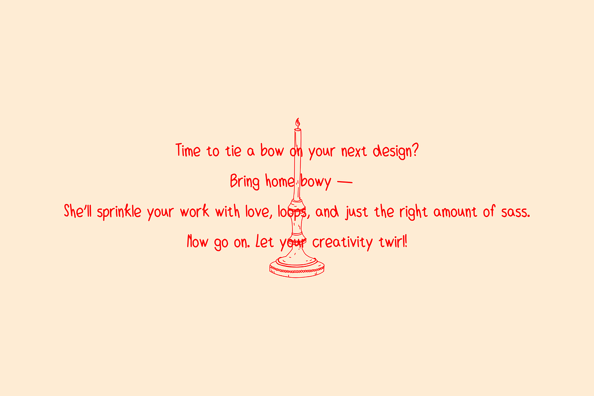 Bowy — A Playful Handwritten Font, a Handwritten Font by BiancaXavier (Photo 7 of 7)