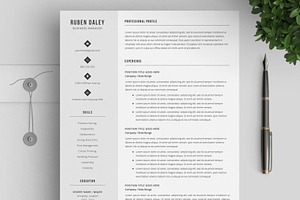 CV Template / Modern Resume Template