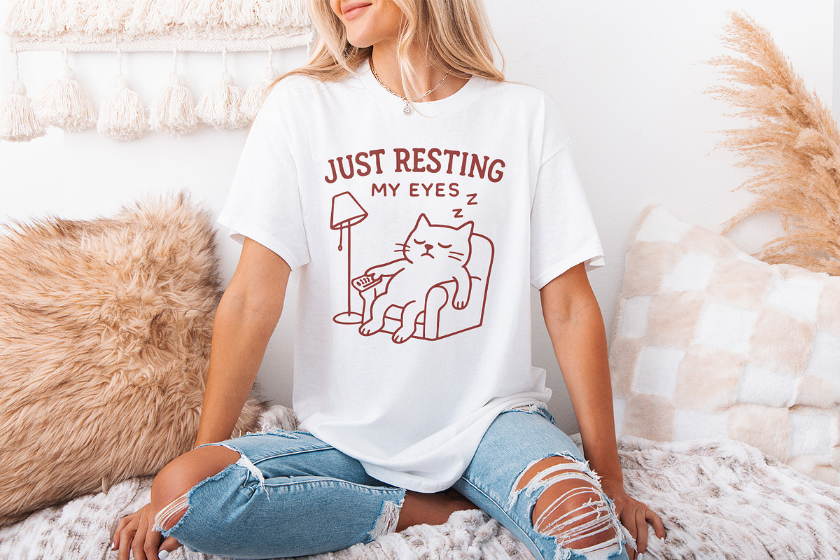 Just Resting My Eyes Cat PNG, Funny, an Illustration by SharpMarketplace (Photo 2 of 9)
