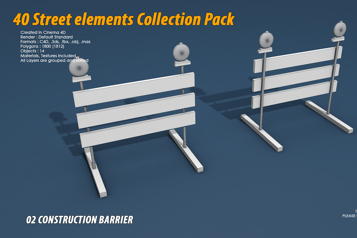 40 Street elements Collection Pack, an Architecture 3D Model by multimedia4ds (Photo 5 of 70)